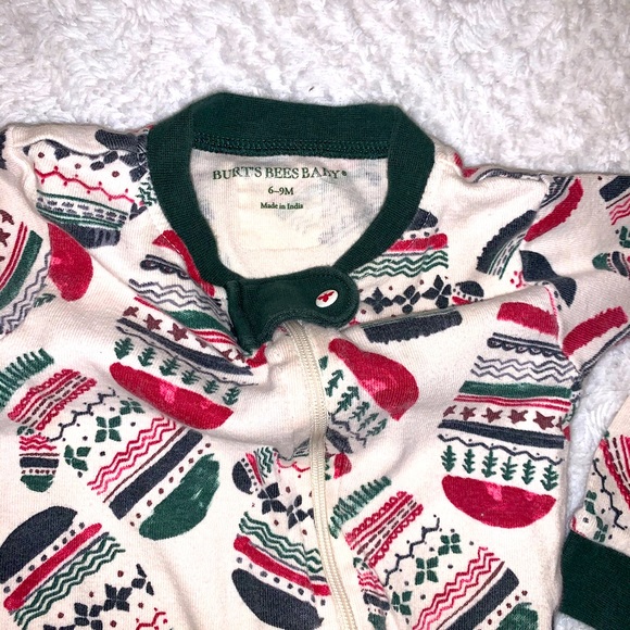 Burt’s bee baby (old style- thick and durable!) EUC 6/9 Christmas Pajamas 🎅🏼🎄 - Picture 5 of 8